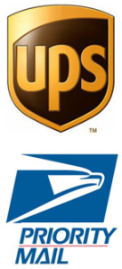 We ship with UPS and USPS